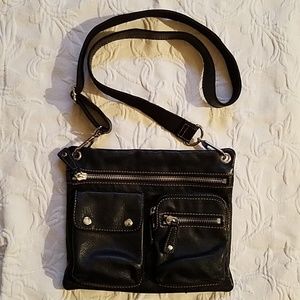 Fossil Black crossbody purse
